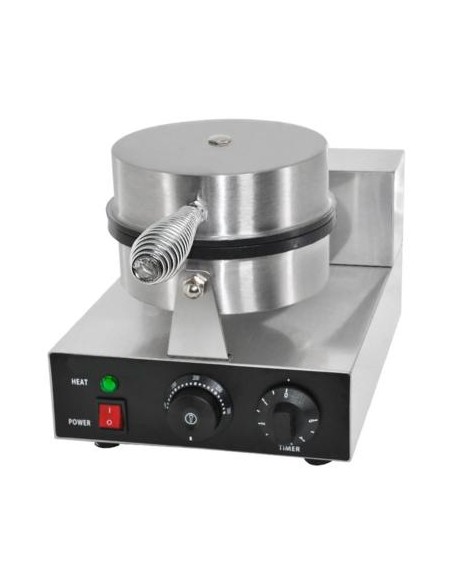 Gaufrier électrique simple en fonte ouverture 90° - plaque en forme de c?ur - 3