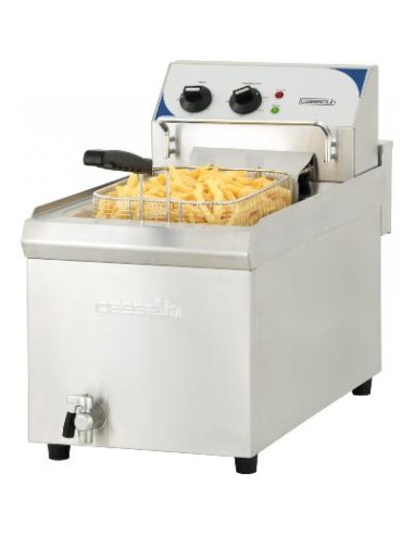 Friteuse électrique simple 10 L - 9 kW avec vidange | Casselin - CFEV10TB - 1