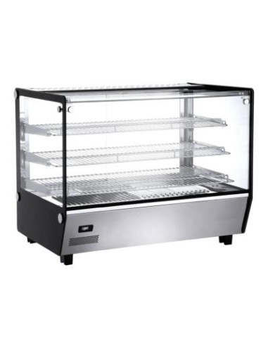 Vitrine chauffante à poser avec 3 étagères L 880 mm - 160 L - 1
