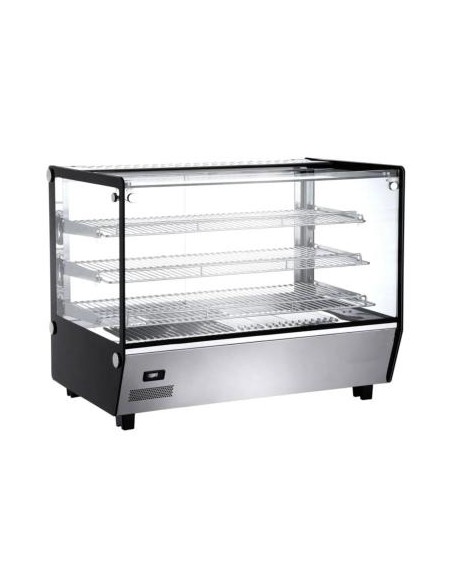 Vitrine chauffante à poser avec 3 étagères L 880 mm - 160 L - 1