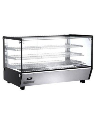 Vitrine chauffante à poser avec 3 étagères L 1219 mm - 200 L - 1