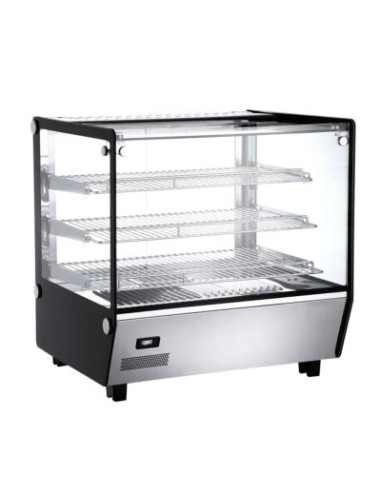 Vitrine chauffante à poser avec 3 étagères L 702 mm - 120 L - 1