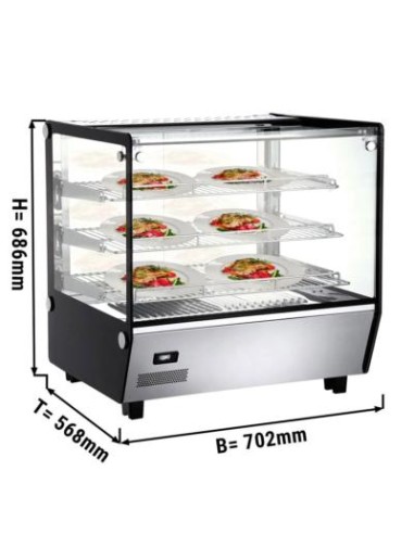 Vitrine chauffante à poser avec 3 étagères L 702 mm - 120 L - 2