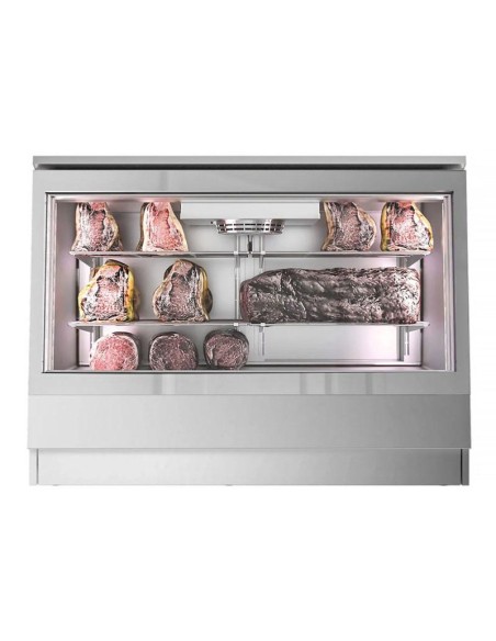 Vitrine réfrigérée à viande en acier inoxydable - L 1384 mm - 2
