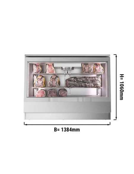 Vitrine réfrigérée à viande en acier inoxydable - L 1384 mm - 3