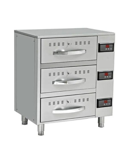 Meuble chauffant avec 3 tiroirs GN 1/1 - L 825 mm - 1