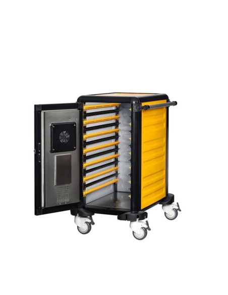 Chariot de liaison chaude banquets et collectivités - 14 x GN 1/1 - 3