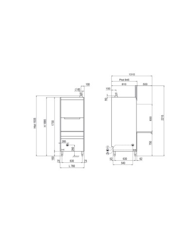 Lave-batterie professionnel casier 60 x 67 - ELITECH