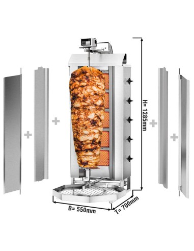 grill doner kebab gas 5 bruleurs avec tole protection moteur haut 1