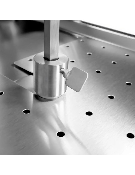 fixations Grill Döner kebab gaz forme en V 2x4 brûleurs max 100 kg moteur en bas