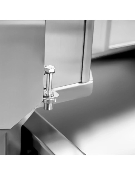 fixations Grill Döner kebab gaz 6 brûleurs max 100 kg avec tôle de protection moteur en bas