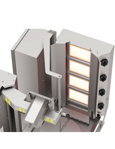 Grill Döner kebab gaz automatique 4 brûleurs max 95 kg  1