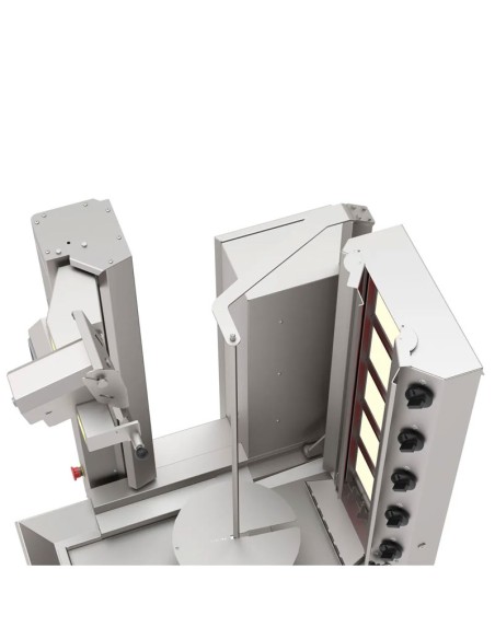 Grill Döner kebab gaz automatique 5 brûleurs max 120 kg 3