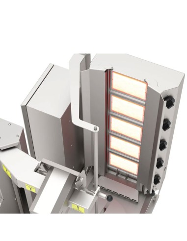 Grill Döner kebab gaz automatique 5 brûleurs max 120 kg 4