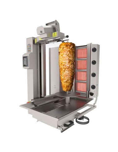 Grill Döner kebab gaz automatique 4 brûleurs max 95 kg