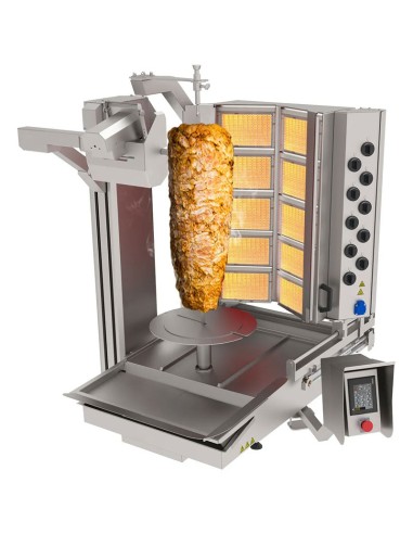Grill Döner kebab gaz automatique 10 brûleurs max 150 kg