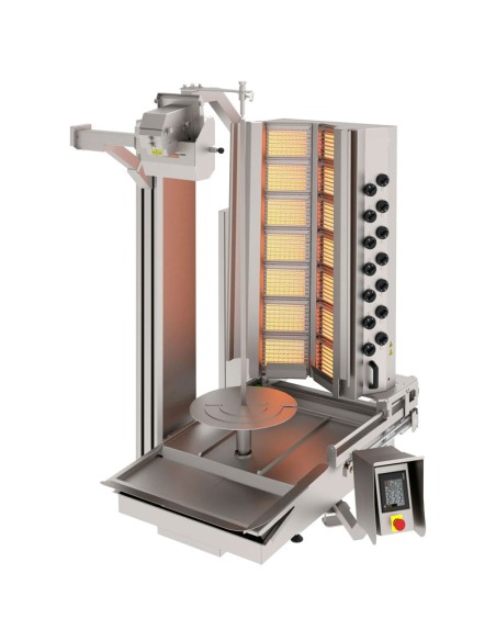 grill doner kebab automatique a gaz 14 bruleurs