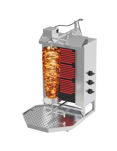 Grill Döner kebab électrique 3 brûleurs moteur en haut
