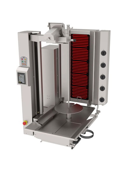 Grill Döner kebab électrique automatique 5 brûleurs max 120 kg