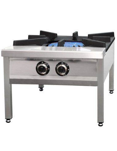 Réchaud à gaz avec 2 brûleurs - 27 kW