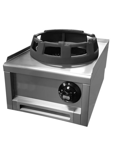 Wok à gaz avec 1 brûleur Ø 285 mm 12 kW
