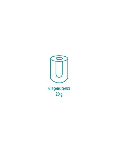 Machine à glaçons creux à palettes 81kg/24h