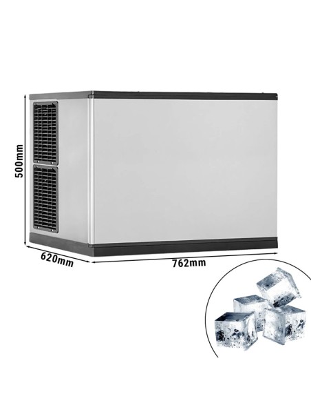 dimensions machine a glacons cubiques pleins 220 kg par 24h