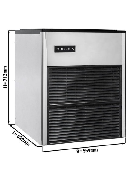 dimensions machine a glacons cubiques pleins 335 kg par 24h
