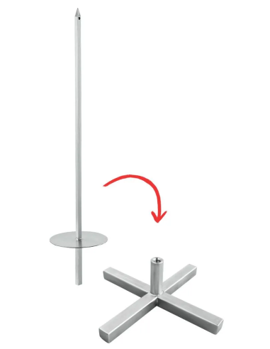 Support en croix pour broche kebab - Ø max 16 mm avec broche