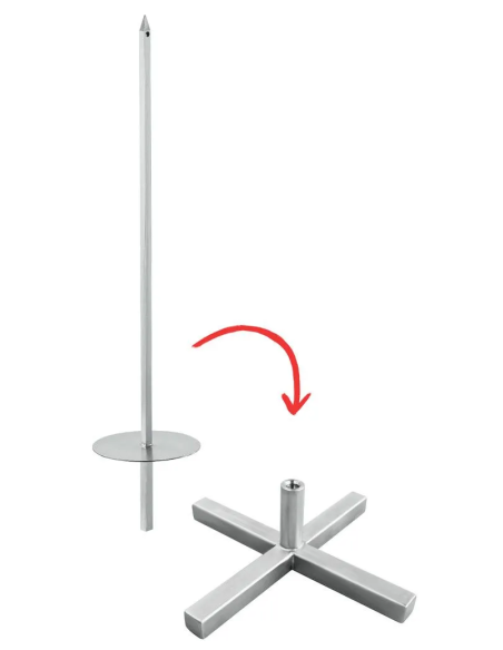 Support en croix pour broche kebab - Ø max 16 mm avec broche