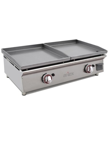 Plancha à gaz duo en acier laminé 6 mm Arilex 4040PGLLN