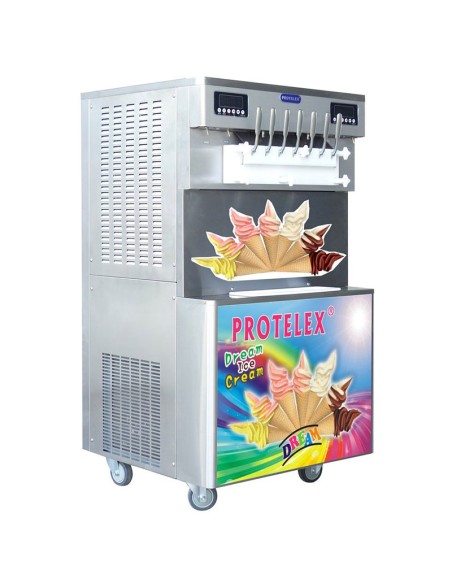 Machine à glace italienne et yaourt glacé - 7 manettes 5 kW-profil