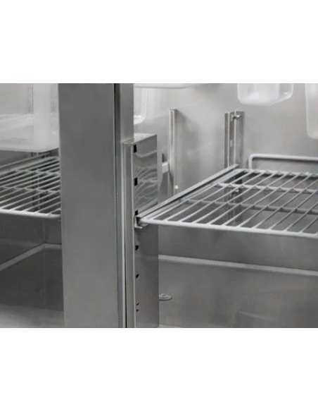 clayette table réfrigérée positive centrale profondeur 700 - 1 porte et 4 tiroirs - 1