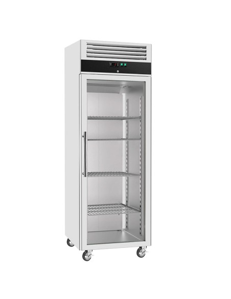 armoire refrigeree vitree positive inox 600l