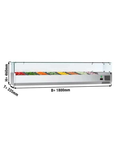 vitrine ingredient 8xgn 1/4 dimensions