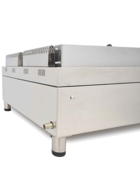 Plancha Fry-Top à gaz en chrome dur 15 mm et grill | Arilex 4