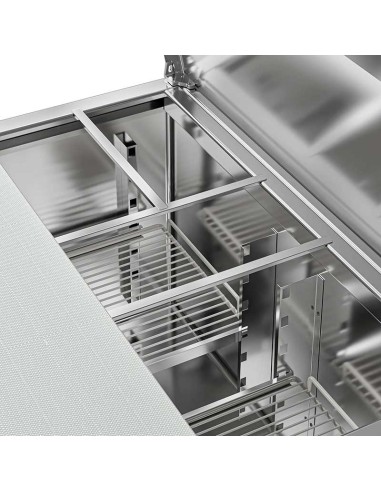 saladette refrigeree 2 portes interieur