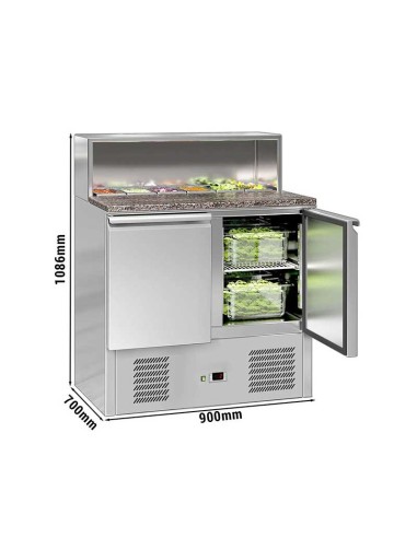 comptoir refrigere granit 2 portes  dimensions
