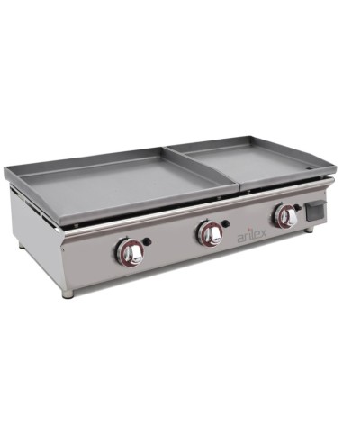 Plancha à gaz duo en acier laminé 6 mm Arilex 6040PGLLN