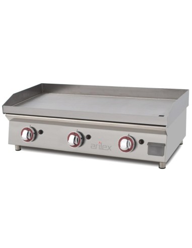 Plancha à gaz en acier rectifié 15 mm Arilex 80PGRN