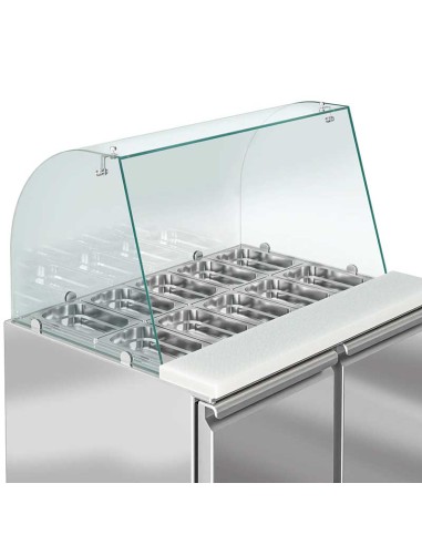 saladette refrigeree 3 portes 4 gn 1/1 dessus 2