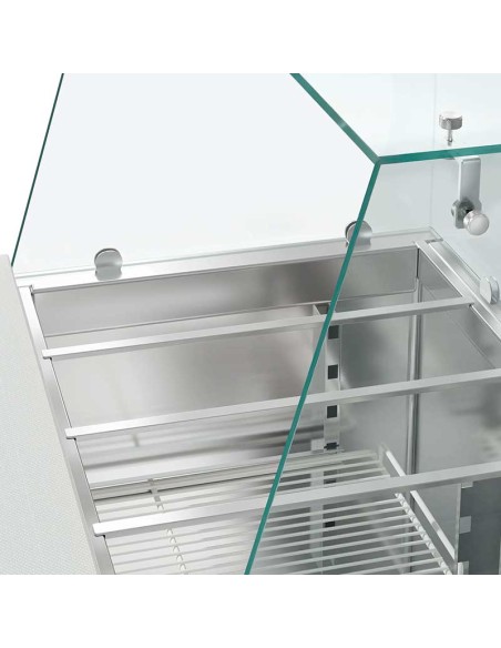 saladette refrigeree 3 portes 4 gn 1/1 dessus