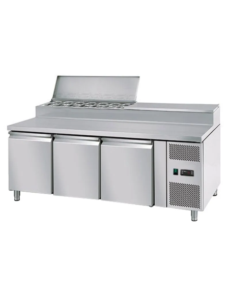 saladette refrigeree 3 portes et 10 bacs