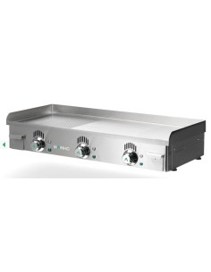 Plancha à gaz NOVO-SNACK semi-rainurée en acier rectifié - L1000| Mainho