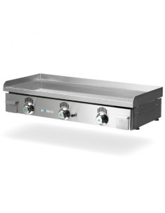 Plancha à gaz Novo-Crom rainurée en chrome dur - L1000 | Mainho