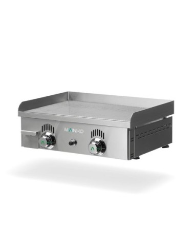 Plancha à gaz NOVO-SNACK rainurée en ACIER rectifié - L600 mm | Mainho