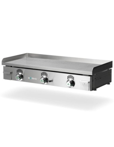 Plancha à gaz NOVO-SNACK rainurée en ACIER rectifié - L1000 mm | Mainho