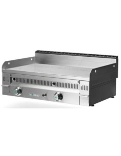 Fry-Top à gaz EURO-SNACK - plaque rainurée en ACIER rectifié - L900 mm | Mainho