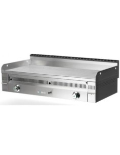 Fry-Top à gaz EURO-SNACK - plaque rainurée en ACIER rectifié - L1200 mm | Mainho