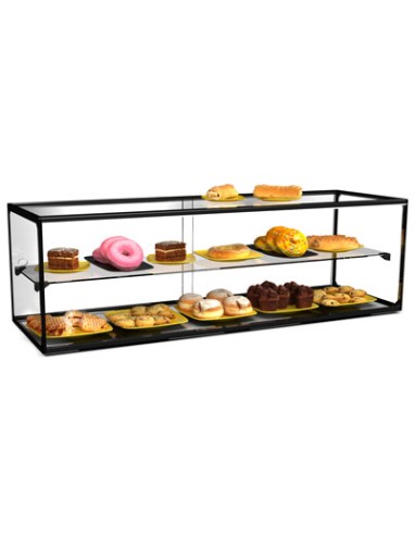 Vitrine d'exposition neutre avec étagère - L 555 mm | SAYL